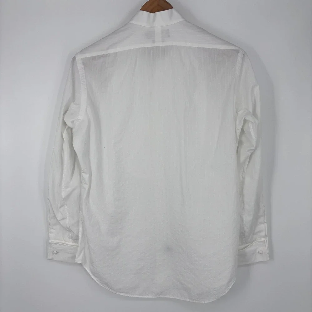 Polo Ralph Lauren Tuxedo Shirt Mens 15.5 34 White Avery Wingtip Dobby Formal
